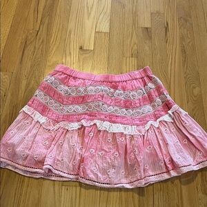 LoveShackFancy Felice Mini Skirt Sz L
